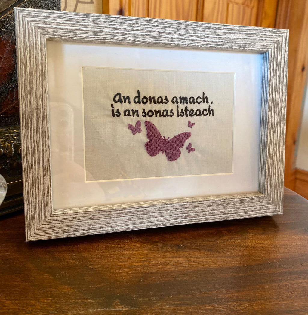 An donas amach, is an sonas isteach